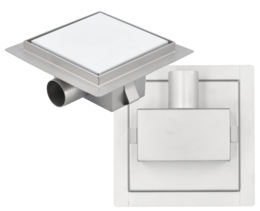 ODPŁYW LINIOWY KWADRATOWY WET&DRY 150X150 MM CHROM FALA 71620