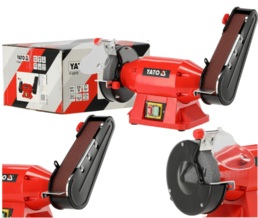 SZLIFIERKA STOŁOWA TARCZOWA TAŚMOWA PODWÓJNA DO OSTRZENIA 150mm 520W 230V YATO YT-822110