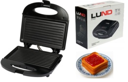 LUND OPIEKACZ DO KANAPEK GRILL 750W PŁYTA GRILLOWA 21,5x12,5CM CZARNY LUND 67528