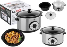 WOLNOWAR GARNEK CERAMICZNY SLOW COOKER Z PROGRAMATOREM LCD 4,5L 280W INOX LUND 67660