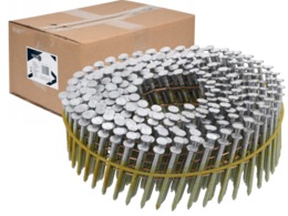 GWOŹDZIE BĘBNOWE DO GWOŹDZIARKI BĘBNOWEJ PIERŚCIENIOWE OCYNKOWANE KOLETOWANE 38mm śr. 2,1mm 7200szt. VOREL 72016