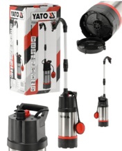 POMPA ZATAPIALNA DO WODY DESZCZÓWKI Z PŁYWAKIEM INOX 5000 l/h 550W YATO YT-85286
