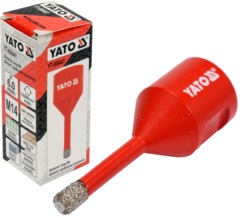 WIERTŁO DIAMENTOWE DO GRESU CERAMIKI GRANITU NA SUCHO NA SZLIFIERKĘ KĄTOWĄ 6mm YATO YT-60441