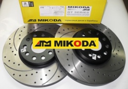 Tarcza hamulcowa pełna MIKODA 1472 GT malowana, nacinana, wiercona, kolor: czarny - MERCEDES KLASA C (W204, S204, C204)  KLASA E coupe (C207) KLASA E kabriolet (A207) - OŚ TYLNA