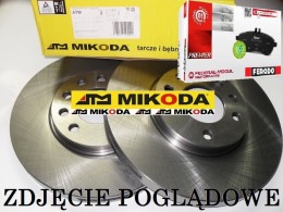 Tarcze hamulcowe wentylowane MIKODA 2518 + KLOCKI FERODO FDB929 - JEEP CHEROKEE (XJ) GRAND CHEROKEE I (ZJ) WRANGLER I (YJ, SJ_) WRANGLER II (TJ) - OŚ PRZEDNIA