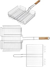 PRZENOŚNY CHROMOWANY RUSZT GRILLOWY 34X27.5X6.5CM LUND 99861 