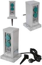 GNIAZDO OGRODOWE HERMETYCZNE SŁUPEK KAMIEŃ PP IP44 4X230V YATO YT-81273 