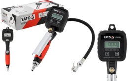 PISTOLET CYFROWY DO POMPOWANIA KÓŁ OPON z WYŚWIETLACZEM LCD 12 BAR YATO YT-23705