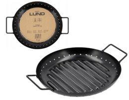 KARBOWANA PATELNIA GRILLOWA DO GRILLOWANIA ZE STALI WĘGLOWEJ 30cm LUND 99850