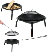 PALENISKO OGRODOWE STALOWE ZE SKŁADANYMI NÓŻKAMI OGNISKO GRILL 56x39cm LUND 99912