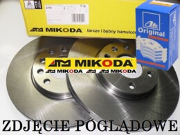 Tarcze hamulcowe pełne MIKODA 0745 + KLOCKI ATE 13.0460-2722.2 - FORD GALAXY S-MAX - OŚ TYLNA