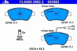 KLOCKI  HAMULCOWE ATE 13.0460-3982.2  FIAT BRAVO DOBLO GRANDE PUNTO LINEA STILO --PRZÓD