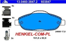 KLOCKI HAMULCOWE ATE 13.0460-3847.2 - PRZÓD