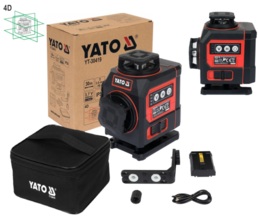 MINI LASER SAMOPOZIOMUJĄCY ZIELONY 16 LINIOWY 4D Z AKCSESORIAMI YATO YT-30419