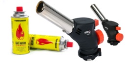 PALNIK GAZOWY LUTLAMPA LUTOWNICA DO LUTOWANIA Z PIEZO 360º YATO YT-36710 + 2x KARTUSZ GAZ 400ml/227g TIROSS TS-700