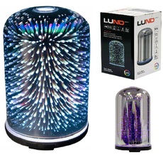DYFUZOR ZAPACHOWY AROMATERAPIA NAWILŻACZ POWIETRZA 120ml LED 7 KOLORÓW SZKLANY LUND 66901