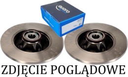 Tarcze hamulcowe pełne z łożyskiem i pierścieniem ABS MIKODA 1785L + KLOCKI QUARO QP2195C ceramiczne - RENAULT LAGUNA Coupe (DT0/1) - OŚ TYLNA