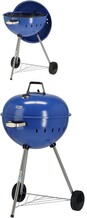 GRILL WĘGLOWY OKRĄGŁY 54CM NIEBIESKI CHROMOWANY RUSZT ROŻEN YATO YG-20302 