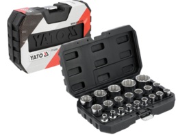 NASADKI DWUNASTOKĄTNE KRÓTKIE 1/2'' kpl. 21 szt. 8-36mm YATO YT-12630