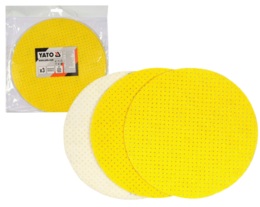 KRĄŻEK KRĄŻKI PERFOROWANY Z RZEPEM DO TYNKÓW GŁADZI GIPSÓW DO SZLIFIERKI 225mm kpl. 3szt. P60 YATO YT-846003