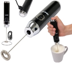 BEZPRZEWODOWY RĘCZNY SPIENIACZ UBIJACZ DO MLEKA KAWY MINI MIKSER 3.7V 5W 2Ah USB LUND 68477