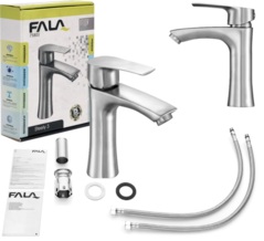 BATERIA UMYWALKOWA STOJĄCA KRAN STEELY 3 SREBRNA INOX FALA 75803