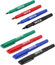 MARKERY TECHNICZNE 36 SZT CZARNY ZIELONY NIEBIESKI CZERWONY YATO YT-69310 