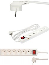 PRZEDŁUŻACZ ELEKTRYCZNY, BIAŁY, 6 GNIAZD Z UZIEMIENIEM, 3M Z WYŁĄCZNIKIEM VOREL 72531 