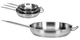 PATELNIA GASTRONOMICZNA ZE STALI NIERDZEWNEJ INDUKCJA GAZ PRĄD 40cm YATO YG-00105