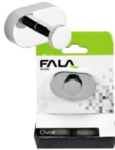 HACZYK POJEDYNCZY OVAL UCHWYT ŚCIENNY CHROM FALA 69300