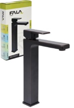 BATERIA UMYWALKOWA STOJĄCA WYSOKA KRAN RETRO BLACK 3 CZARNA MOSIĄDZ FALA 75815