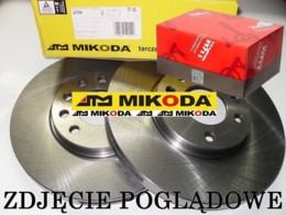 Tarcze hamulcowe pełne MIKODA 2134 + KLOCKI TRW GDB3223 - SUBARU LEGACY IV (BL) LEGACY IV Kombi (BP) OUTBACK (BL, BP) - OŚ TYLNA