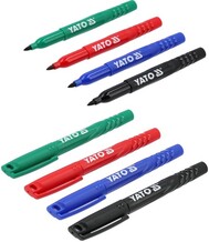 MARKERY TECHNICZNE 4SZT CZARNY-ZIELONY-NIEBIESKI-CZERWONY YATO YT-69304 