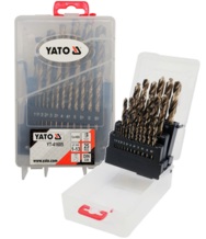 ZESTAW WIERTEŁ KOBALTOWYCH WIERTŁA DO METALU CO-HSS 1-10mm 19szt. YATO YT-41604