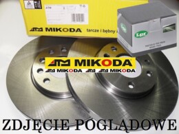 Tarcze hamulcowe wentylowane MIKODA 0557 + KLOCKI LPR 05P620 - PEUGEOT 607 - OŚ PRZEDNIA