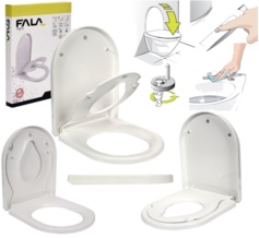 UNIWERSALNA WOLNOOPADAJĄCA WYPINANA DESKA WC 2w1 ANTYBAKTERYJNA PP-D + NAKŁADKA DLA DZIECI FALA 75472