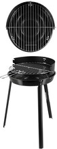 KLASYCZNY OKRĄGŁY GRILL WĘGLOWY, CHROMOWANY RUSZT ROŻEN 36CM LUND 99923 