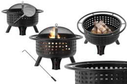 PALENISKO OGRODOWE STALOWE OGNISKO GRILL 80x80x61cm LUND 99915