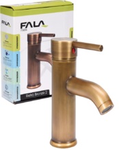 BATERIA UMYWALKOWA STOJĄCA KRAN RETRO BRONZE 2 ANTYCZNE ZŁOTO MOSIĄDZ FALA 75836