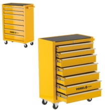 SZAFKA WARSZTATOWA NARZĘDZIOWA SERWISOWA NA KÓŁKACH 7 SZUFLAD WÓZEK 890x698x334mm VOREL 58538