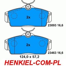 KLOCKI HAMULCOWE ATE 13.0460-5807.2 - PRZÓD 