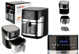 FRYTKOWNICA BEZTŁUSZCZOWA AIR FRYER DO SMAŻENIA PIECZENIA 1600W 6,5L CZARNA LUND 67562