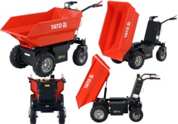 ELEKTRYCZNE WOZIDŁO WYWROTKA TACZKA 500kg 48V 32AH 1000W YATO YT-86106