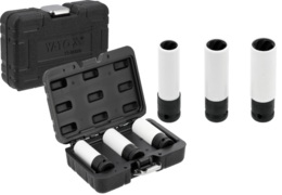 WYKRĘTAKI NASADKI DO USZKODZONYCH OBROBIONYCH ŚRUB DO FELG ALUMINIOWYCH  1/2'' 17mm 19mm 21mm  YATO YT-05920 