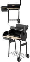 GRILL WĘGLOWY Z WĘDZARNIĄ METALOWY RUSZT 60X30 ROŻEN LUND 99901 