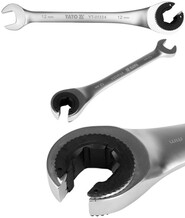 KLUCZ PÓŁOTWARTY PŁASKO-OCZKOWY Z GRZECHOTKĄ 12MM YATO YT-01334