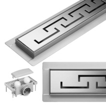 ODPŁYW LINIOWY OLIMP 80 CM WET&DRY NISKI SYFON NIERDZEWNY GRECKI FALA 75423