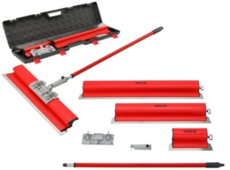 ZESTAW SZPACHLI NOŻY WYKOŃCZENIOWYCH DO GŁADZI PVC 250/600/800mm Z WALIZKĄ 5el. YATO YT-52225