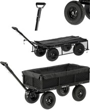 WÓZEK OGRODOWY XL 450KG Z POKROWCEM KOŁA 13