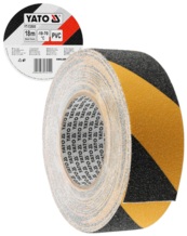 TAŚMA KLEJĄCA ANYPOŚLIZGOWA OSTRZEGAWCZA ŻÓŁTO-CZARNA PVC 50mm 18m YATO YT-72505